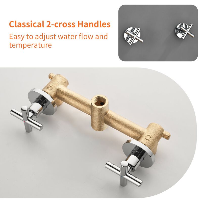 Copper Shower Set with Dual 7-Function ABS Heads & 1.5m Hose