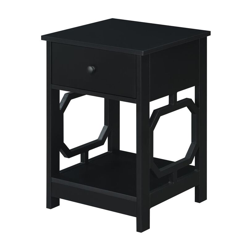 Convenience Concepts Omega 1 Drawer End Table Black