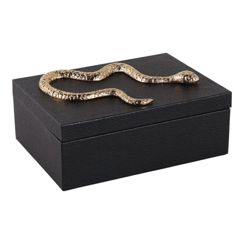 11x8" Faux Leather Snake Box image number 0