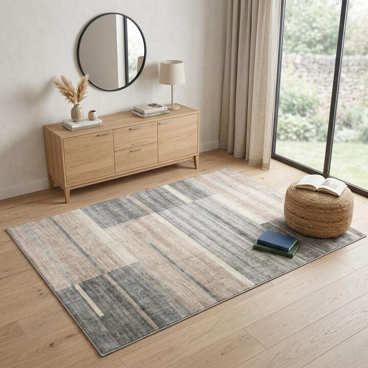 HomeRoots Abstract Area Rug