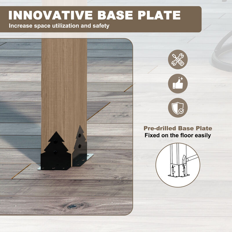 Clihome 12X20ft Solid Cedar Fir Wood Tilt Hardtop Tent