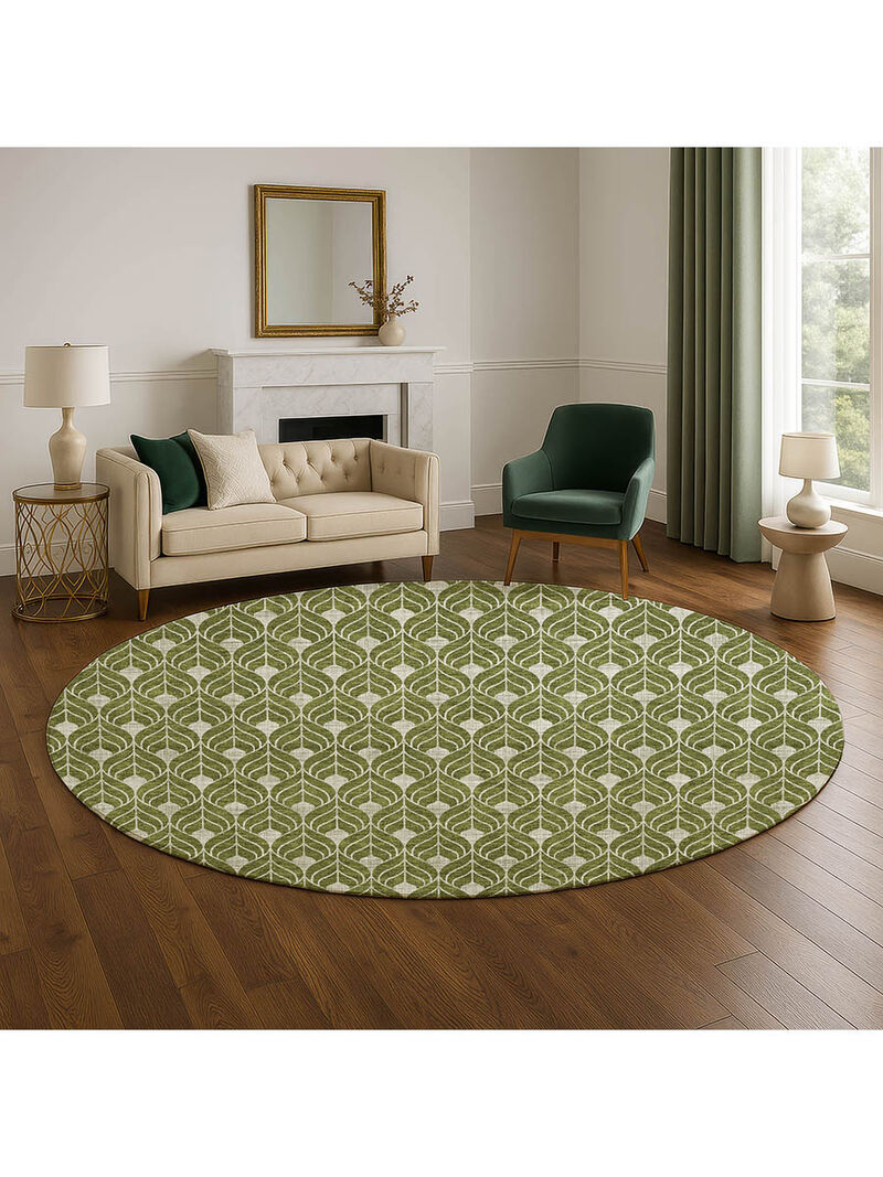 The Reserve TR10 Olive 8' Round Rug image number 1