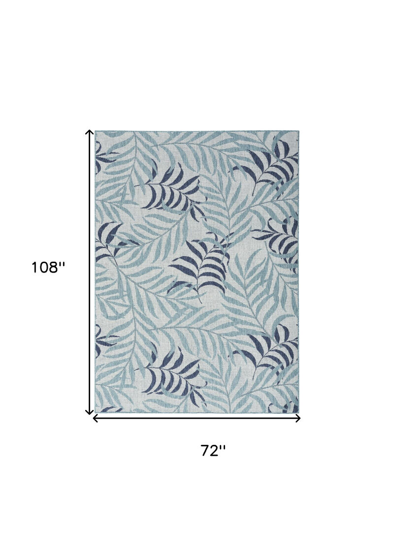HomeRoots Palm Leaf Indoor Outdoor Area Rug image number 5