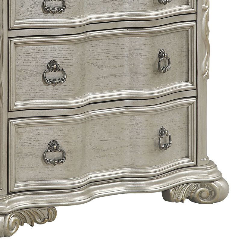 Bella Traditional Wood Nightstand with 3 Drawers, Fully Assembled Bedside Storage Table image number 6