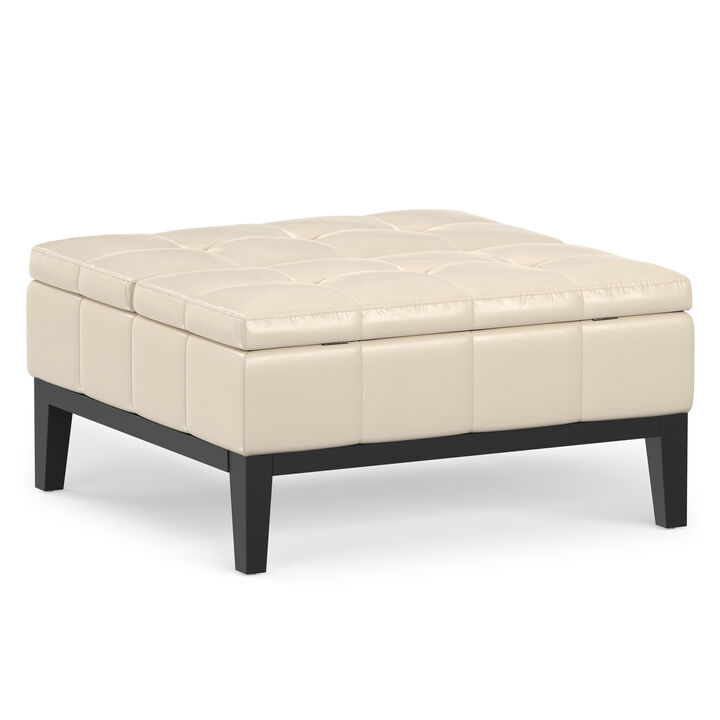 Simpli Home Dover Square Coffee Table Storage Ottoman