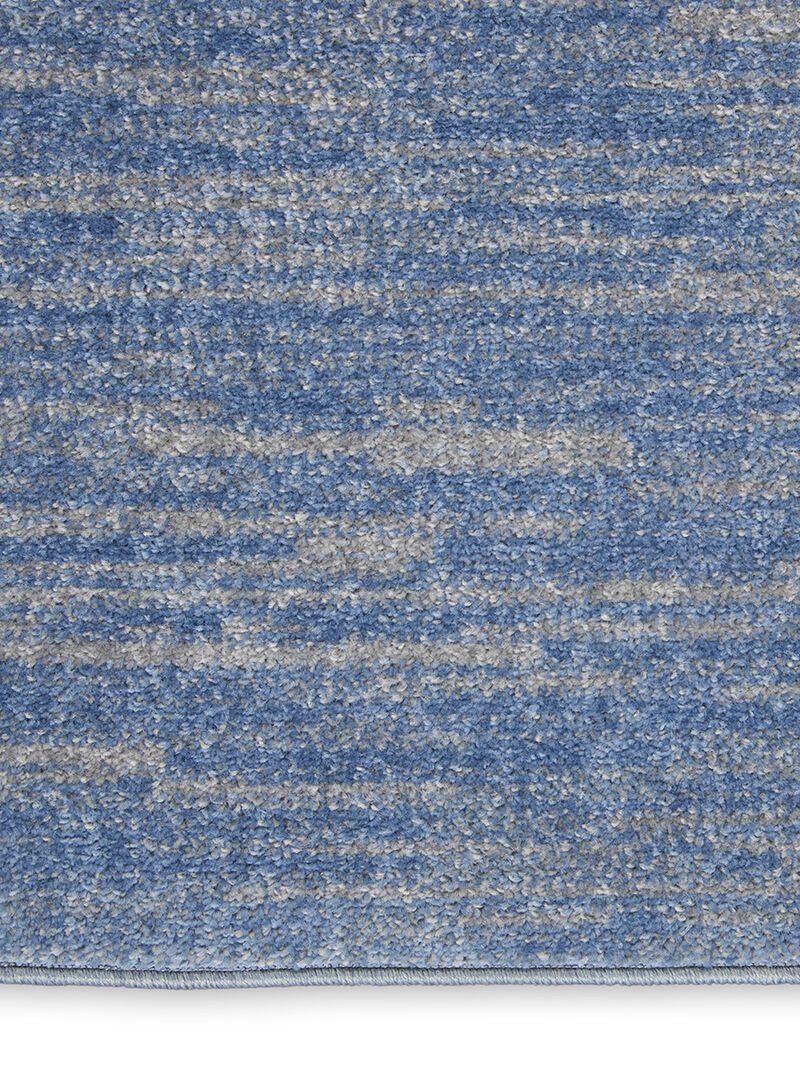 Nourison Essentials NRE01 Blue/Gray 2' x 6' Rug image number 3