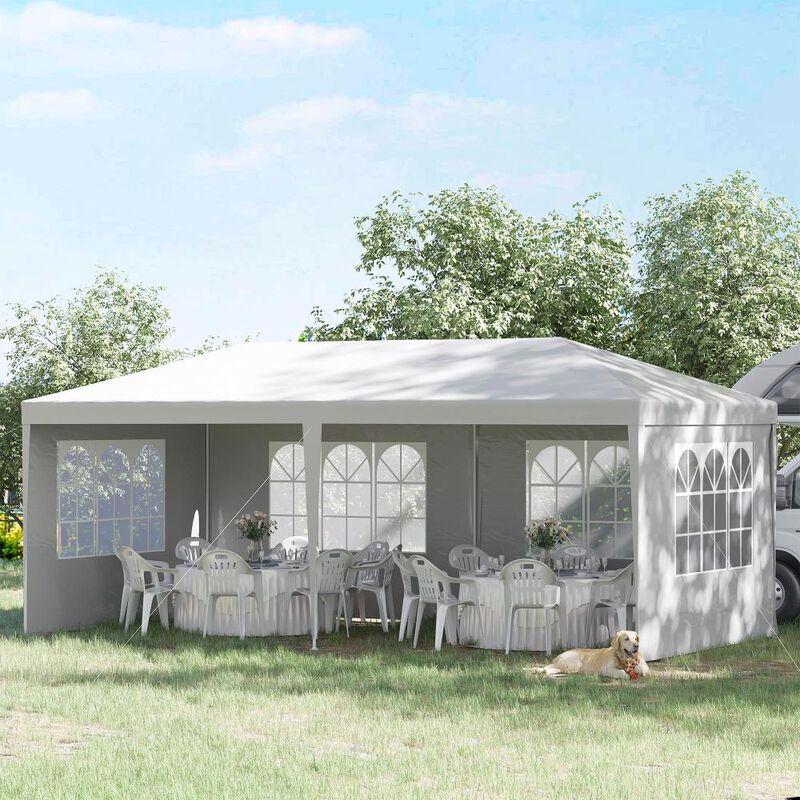 Hivvago 20x10 Outdoor Party Tent with Window Sidewalls image number 7