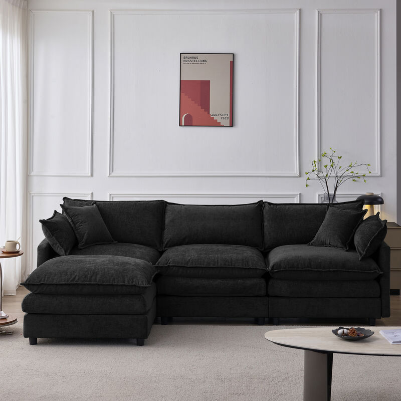 Jegfli Chenille Modular L-Shaped Sectional Sofa image number 2