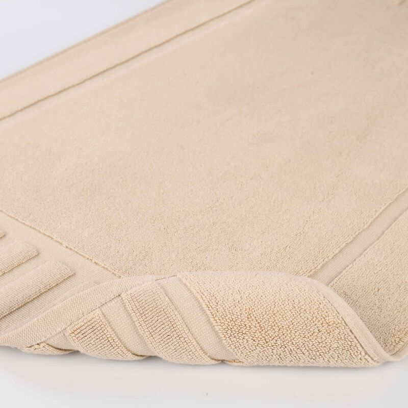 Modern Absorbent Cotton Bath Mat Set of 2 with Washable Fabric image number 4