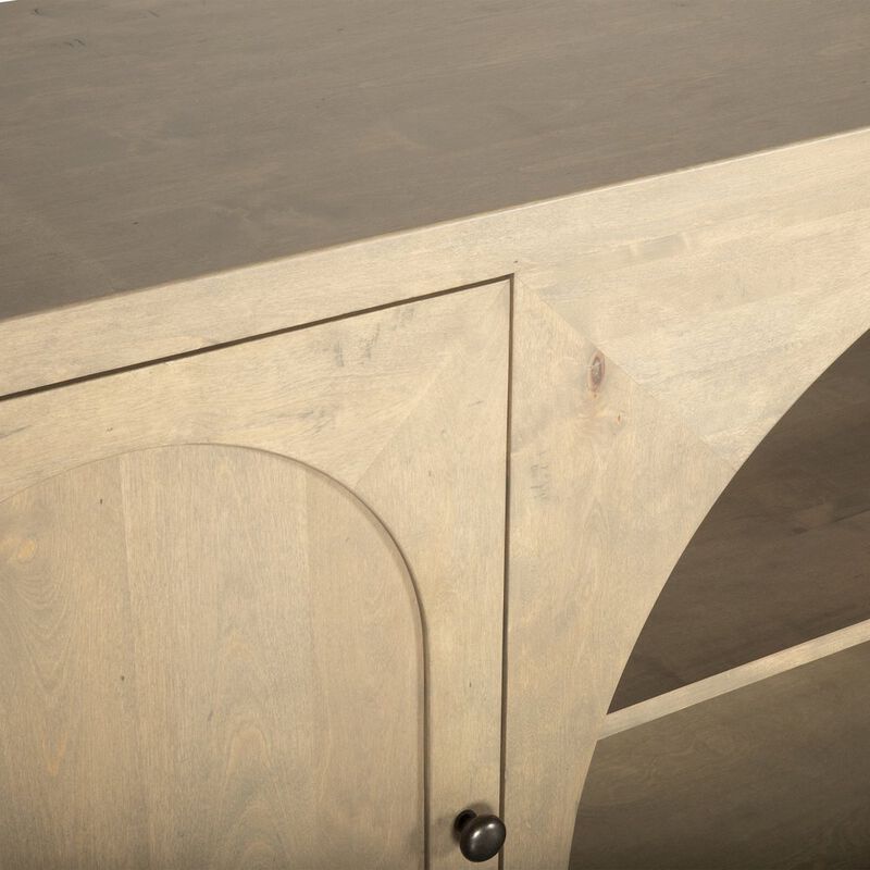 World Interiors Valencia 80" Sideboard in Gray Birch image number 5