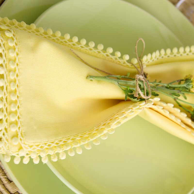 Solino Home Cotton Linen Dinner Napkins 20 x 20 Inch Set of 4 - Maddie