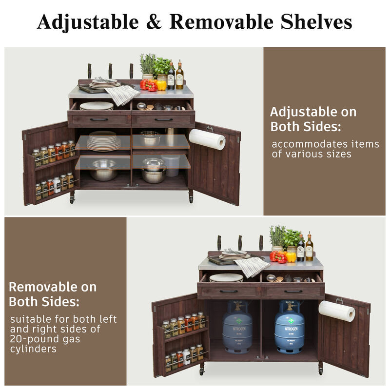 TATEUS Outdoor Bar Cart image number 5