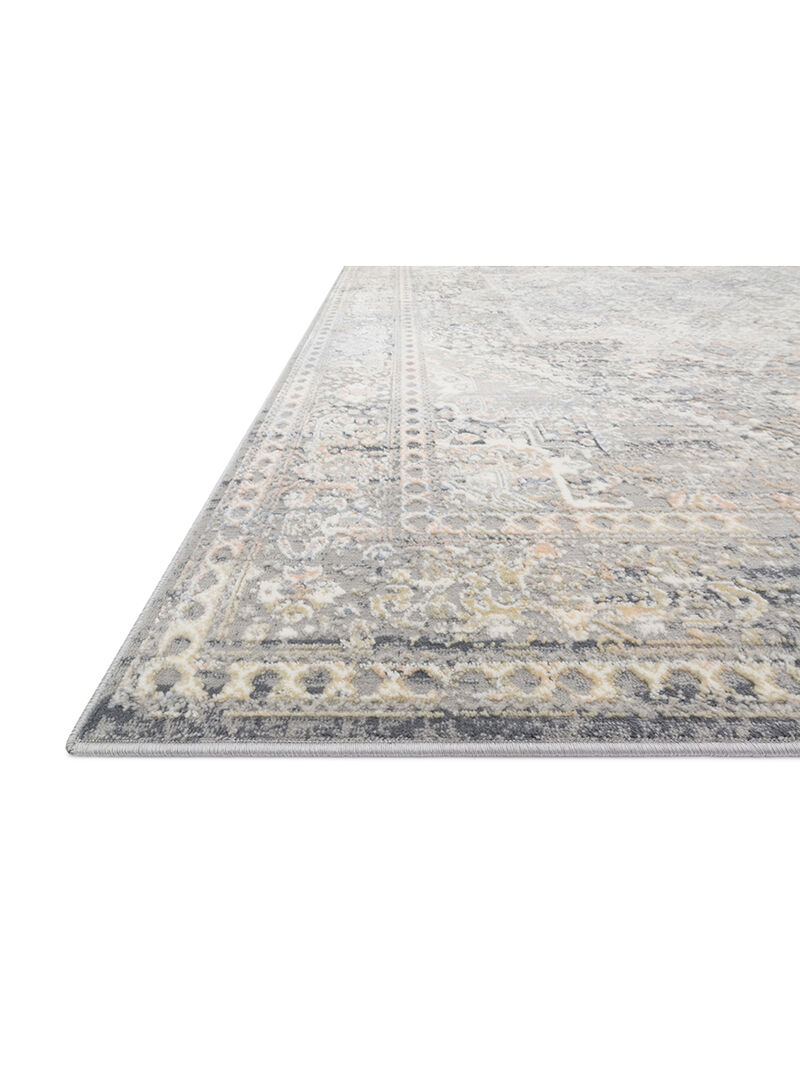 Lucia LUC01 Grey/Sunset 18" x 18" Sample Rug image number 4