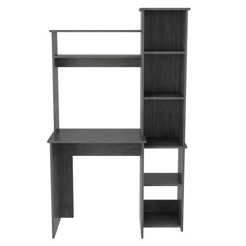 Versalles Writintg Desk, Two Superior Shelves, Bookshelf -Smokey Oak