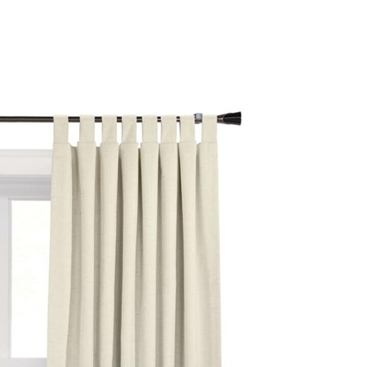 Commonwealth Ventura Tab Top Curtain Panel Pair Window Dressing each - 52x84", White