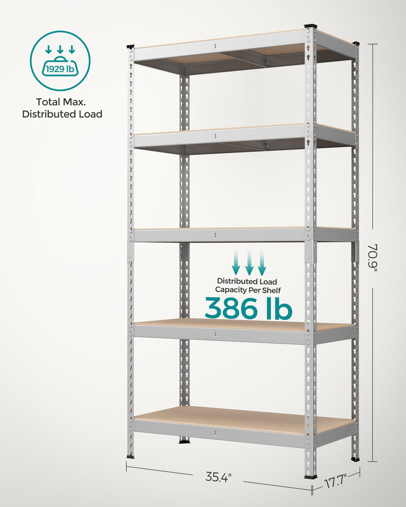 5-Tier Storage Shelves Set of 2