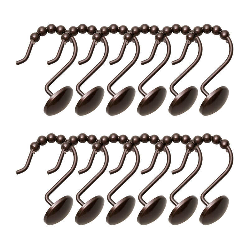 Utopia Alley Rust-Resistant Metal Shower Curtain Hooks, Smooth Glide S-Hooks with Ball End - Set of 12 image number 4