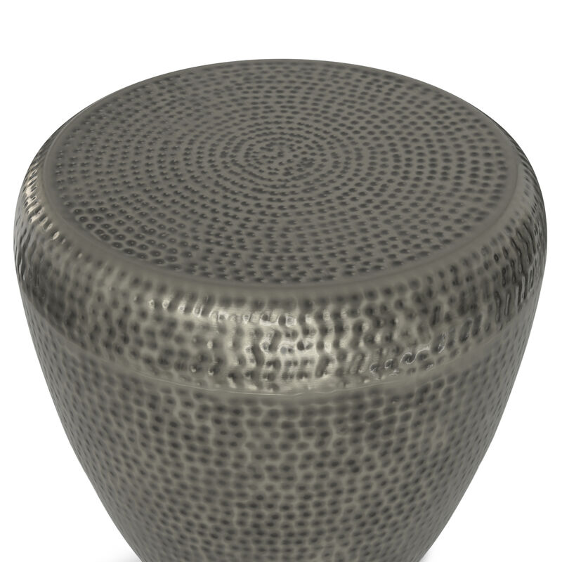 Preston Modern Industrial 22 inch Wide Metal Side Table, Fully Assembled