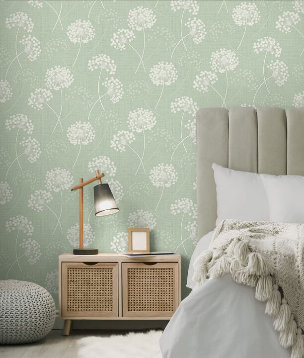 Grace Green Floral Wallpaper