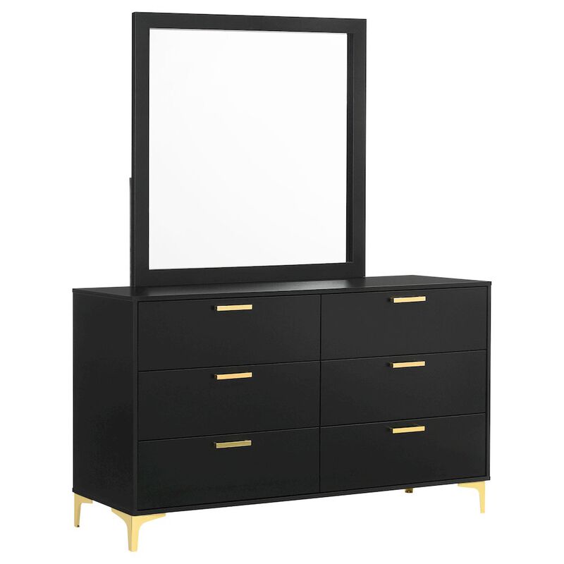 Coaster Co. of America Kendall 6-drawer Dresser with Mirror Black image number 0