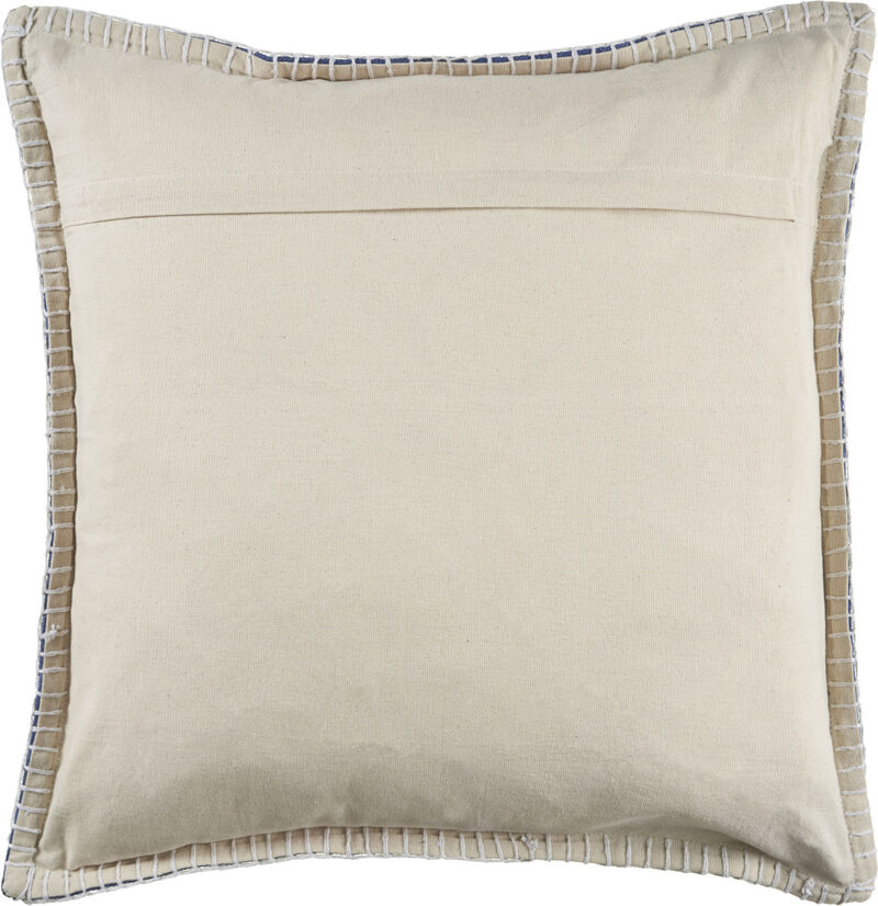 HomeRoots Set of Two Blue Cotton Throw Pillow image number 4