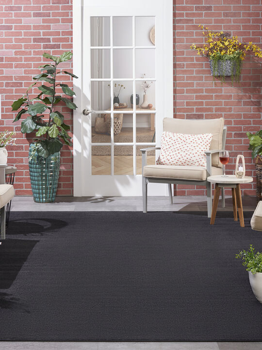 Nourison Essentials NRE01 Black 9' x 12' Rug