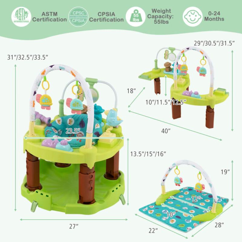 Hivvago 3-in-1 Baby Activity Center with 3-position for 0-24 Months.