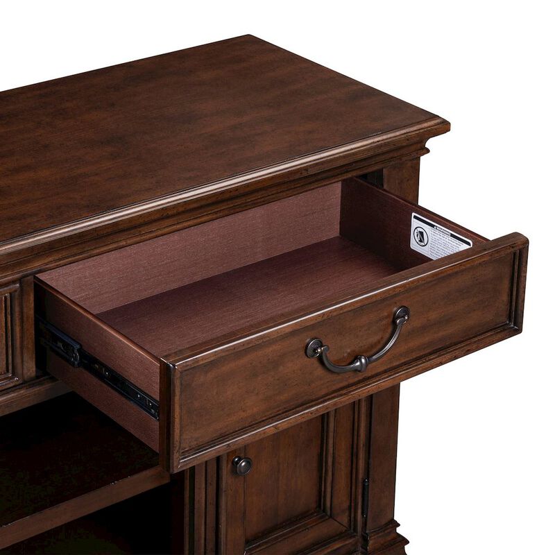 Liberty Furniture Arden Road 84 Inch TV Console for Living Room  - Satin Cherry image number 5