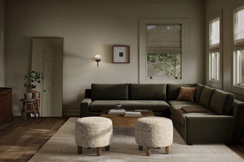 Yelena Surrey Olive 3-Piece Sectional image number 2