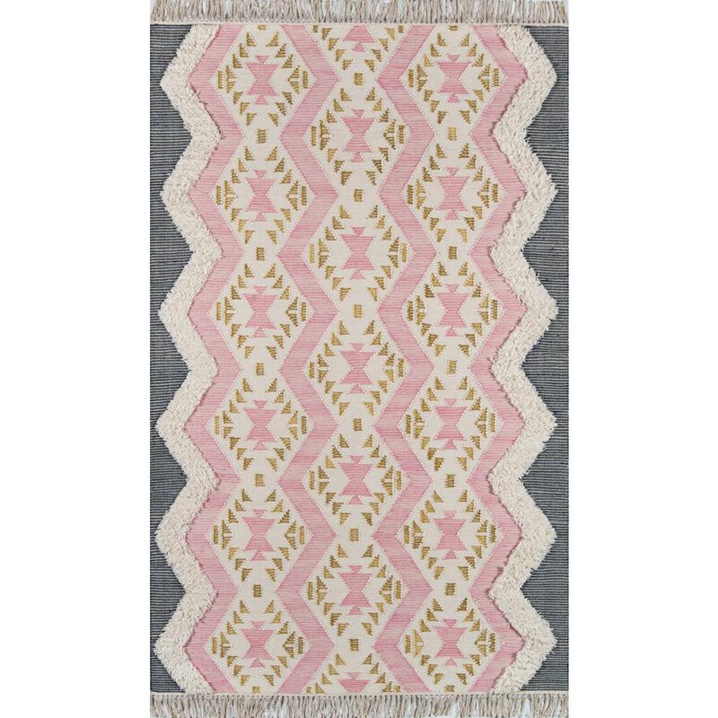 Novogratz Contemporary Rectangle Area Rug, Pink, 5' X 7'