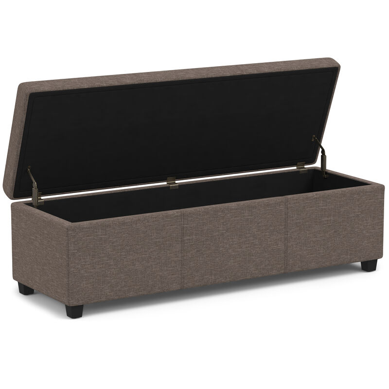 Simpli Home Avalon Extra Large Storage Ottoman Bench image number 2