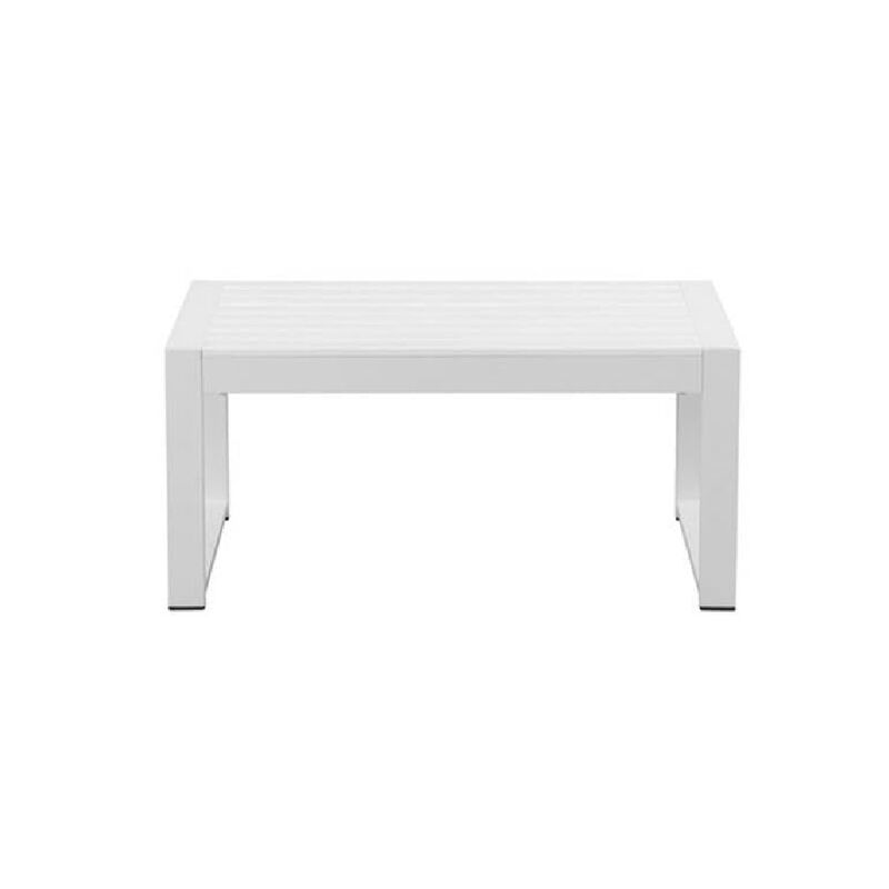 Pangea Home Karen Coffee Table, White In Aluminum, Polyresin