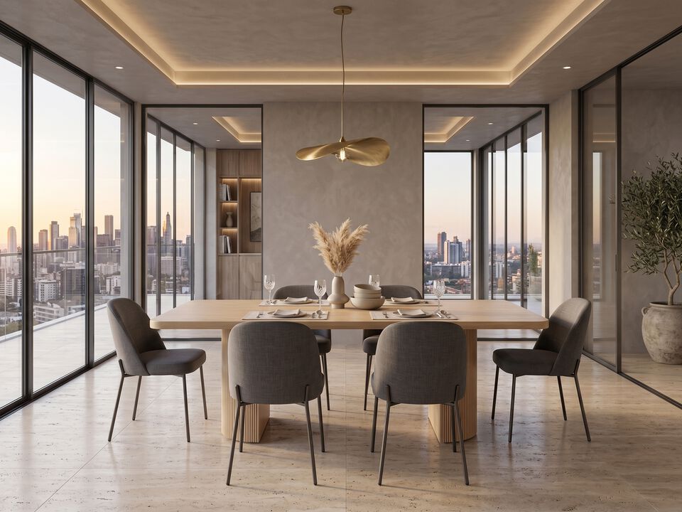 Modern 84" Dining Table
