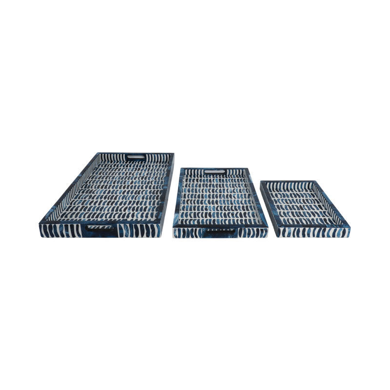 S/3 Trays With Inlay Pieces image number 3