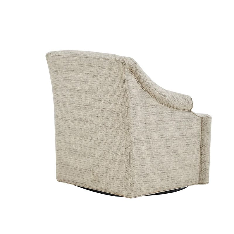 Gracie Mills Marley Transitional Tonal Swivel Glider Chair