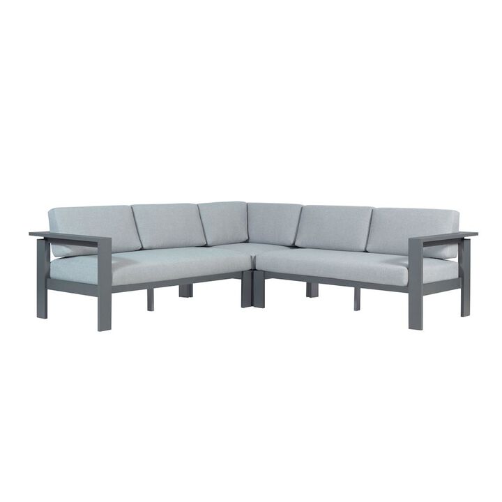 Crafters and Weavers Sardinia Aluminum Frame Outdoor Sectional Sofa