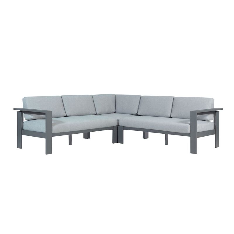 Crafters and Weavers Sardinia Aluminum Frame Outdoor Sectional Sofa image number 0