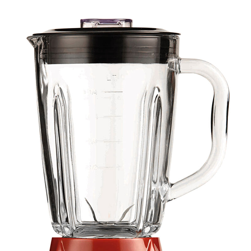 Brentwood 12 Speed Blender with Glass Jar in Red