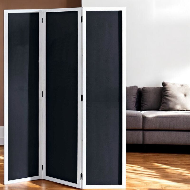 Portable Wood Folding 3-Panel Screen for Elegant Room Separation and Decor