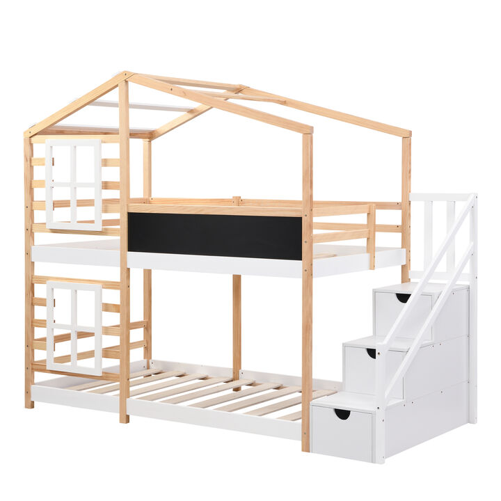 Skedce Twin over Twin Bunk Bed