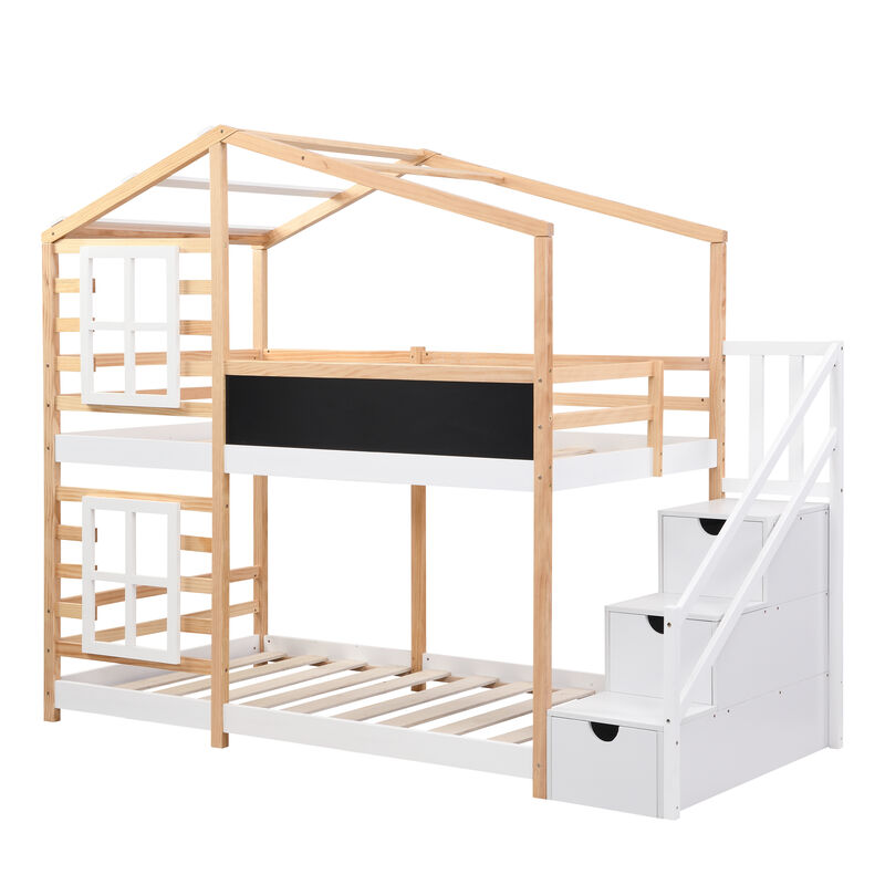 Skedce Twin over Twin Bunk Bed image number 0