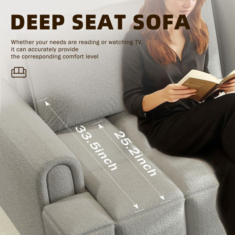 Rerjeb Teddy 3-in-1 Convertible Sleeper Sofa Bed image number 6