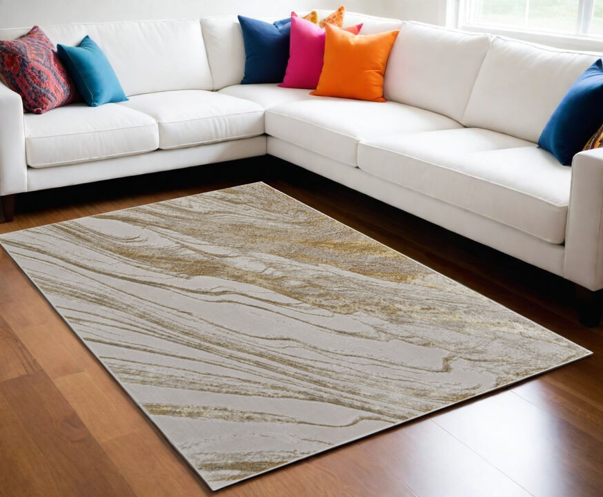 HomeRoots Abstract Power Loom Area Rug