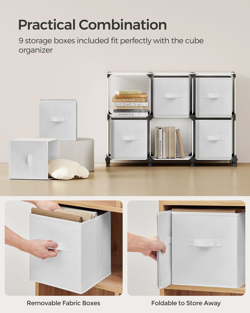 Stylish 9-Cube Organizer for Efficient Storage Solutions