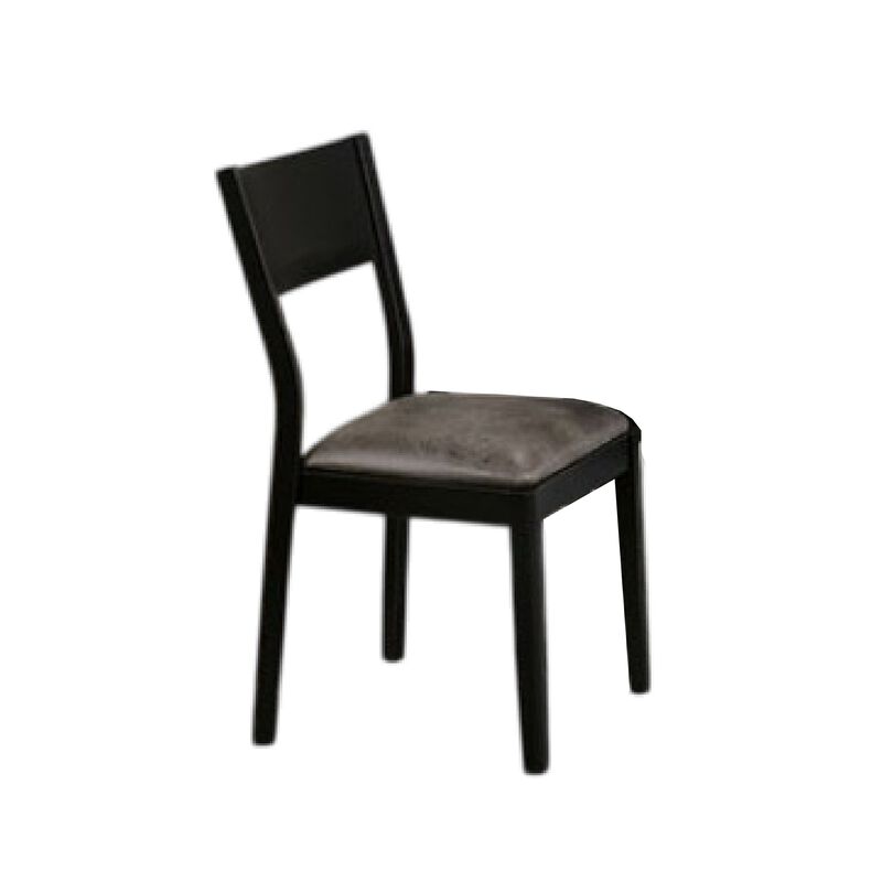 Riera 7pc Dining Table Set with Planked Top, 6 Faux Leather Chairs image number 4