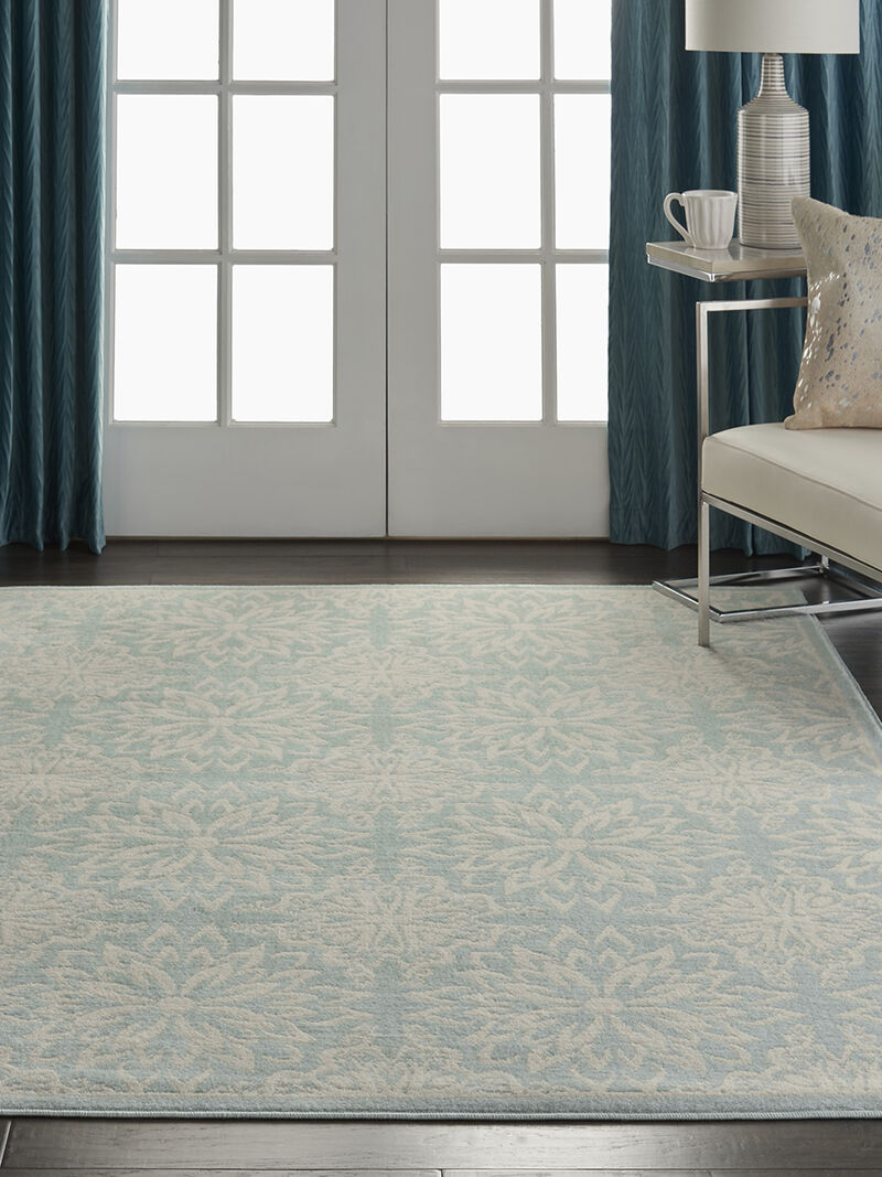 Jubilant JUB06 Ivory/Green 4' x 6' Rug