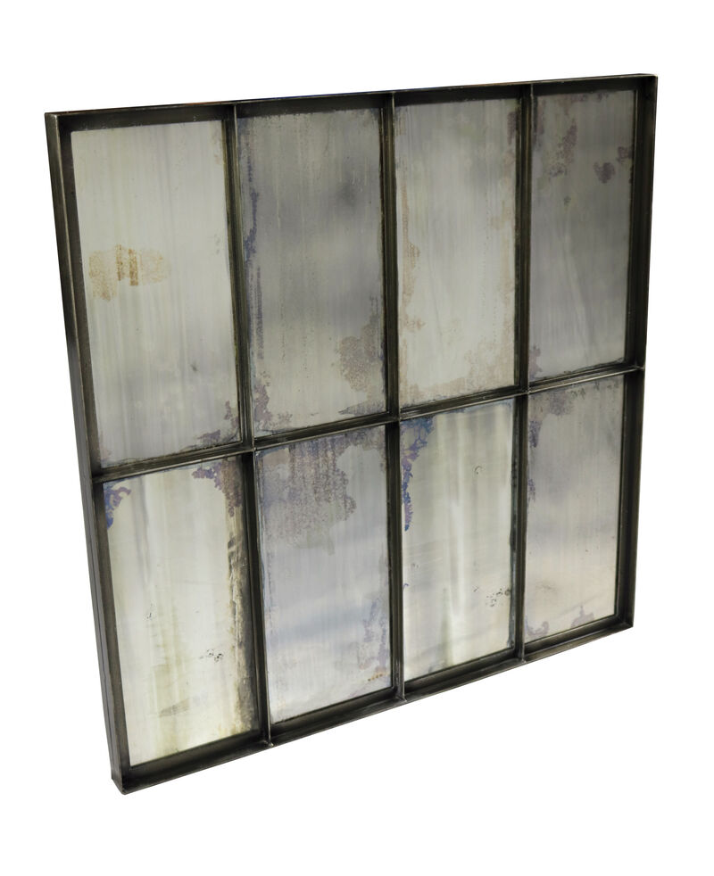 HomeRoots 40" Black Square Metal Framed Accent Mirror image number 2