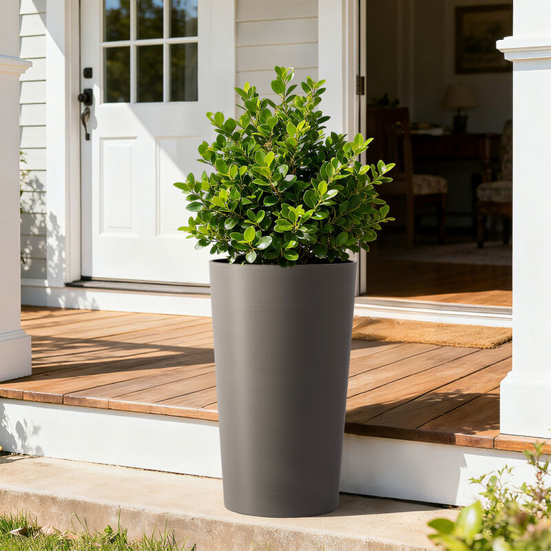 WOW PIONEER Modern Tall Planter Boxes Indoor Outdoor Medium Large Plants Porch Patio Garden Balcony Home Decor image number 3