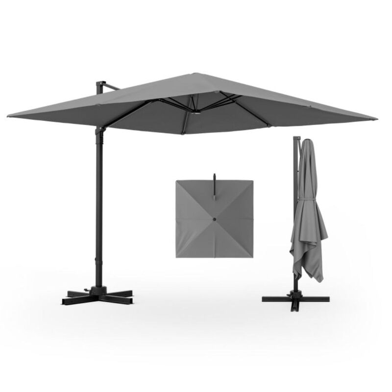 Hivvago 9.5 Feet Square Patio Cantilever Umbrella with 360&deg; Rotation image number 0