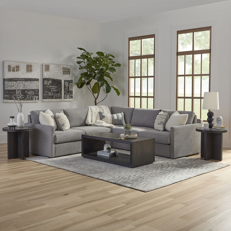 Flex Pebble 5-Seat Sectional with Narrow Arm